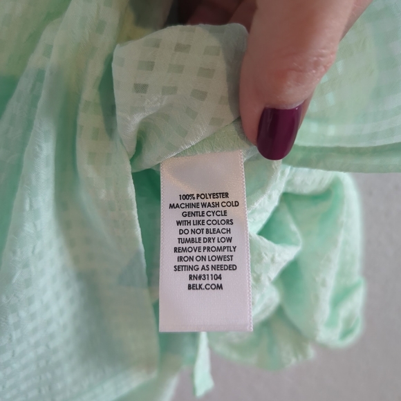 NWT Kim Rogers Curvy Blouse Shirt Button-down Green Women's Plus Size 2X - Picture 7 of 7